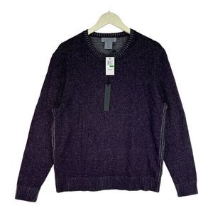 New Dylan Gray Classic Men Purple Grey Crew Neck Sweatshirt Cashmere US L